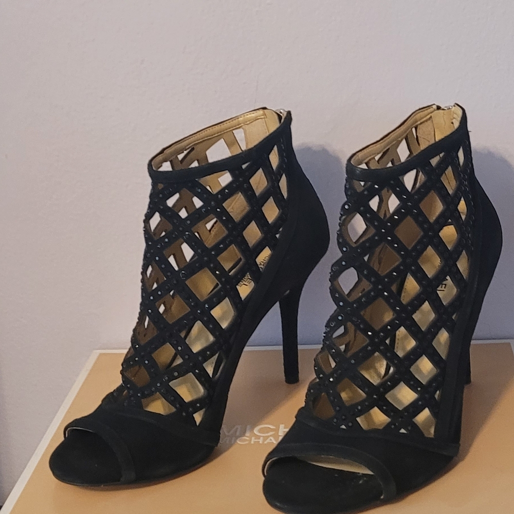 Michael Kors Black Lattice Heels